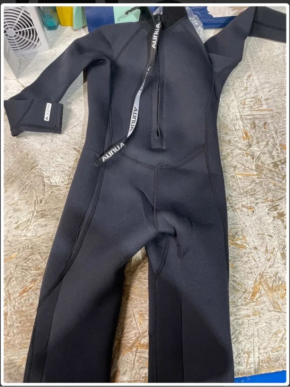 Aunua Kids Black Long Sleeve One-Piece Swimsuit Wetsuit